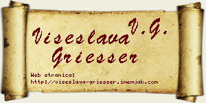 Višeslava Griesser vizit kartica